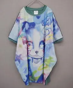 スカラー　162635：花ネコ発泡プリント ローズジャガードTシャツ 162635：花ネコ発泡プリント ローズジャガードTシャツの通販-ScoLar