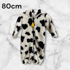 Street cop♡牛柄フリースロンパース 80cm