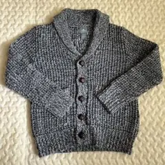 baby GAP 紺×白ミックスニットカーディガン 110 4歳 5歳 6歳