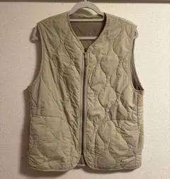 GU キルティング ベスト ベージュ