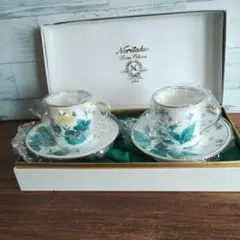 昭和ヴィンテージ1980年代Noritake デミタス ティーカップ2個未使用品