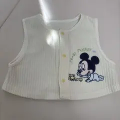 ミッキーマウス ベビーベスト クリーム色