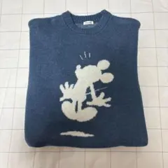 ミッキー セーター 青