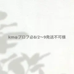 《km※プロフ必8/2〜9発送不可様》専用