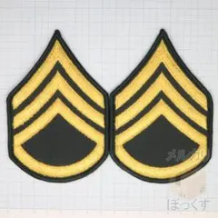 米軍実物未使用品 アメリカ陸軍 二等軍曹 階級章 シェブロン パッチ ペア