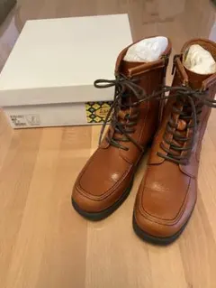 あしながおじさん　厚底レースアップブーツ　サイドジップ　22.5センチ
