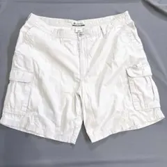コロンビア カーゴショートパンツ 38インチ ベージュ 白 タック風のサムネイル