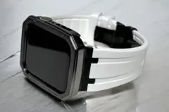 cbw0★アップルウォッチ　ラバーベルト カバー　Apple Watchバンド