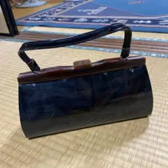 黒の合成皮革 和装用バッグ