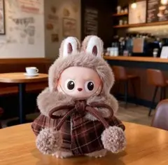 お値下げ中‼️イニシャルラブブ用 ファーマフラー ＆ポンチョ風 コート