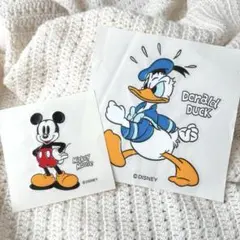 【新品・未使用】ミッキー ドナルド レトロ シール ステッカー 2枚セット