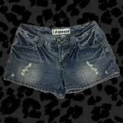 ぎ*ざ様 平成 ギャル ローライズ ホットパンツ ショートパンツ グランジ