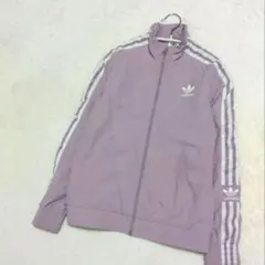 希少カラー アディダス オリジナルス トラックジャケット 150 紫 刺繍ロゴ