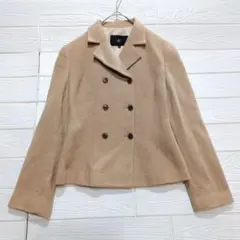 極美品 4℃ ダブル ショート ウール混 ジャケット M ベージュ 日本製のサムネイル
