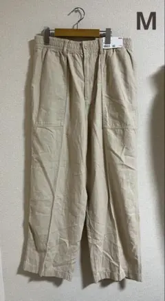 新品　ユニクロ　JW ANDERSONリネンブレンドイージーパンツ　麻　Mサイズ