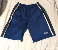 asics ハーフパンツ 青 ストライプのサムネイル