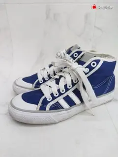 adidas ハイカットスニーカー ネイビー 23.5cm