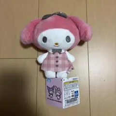 マイメロディ♡クロミ チェックワンピがま口ポーチ マイメロディ