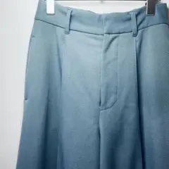 EMMA LIMBER ハイウエストワイドスラックス 青 M