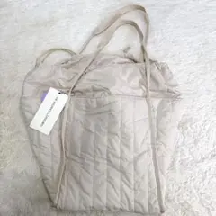 【新品タグ付き】hk works london キルティング　巾着　バッグ