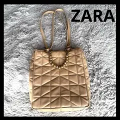 ZARA ⭐︎ キルティング　トートバッグ　ベージュ　美品