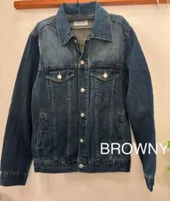 BROWNYダークブルー デニムジャケット・Gジャン