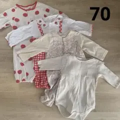 ロンパース4枚セット/女児/70