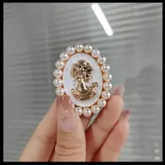 【在庫処分】 海外 ブローチ レディース ゴールド パール エレガント 上品