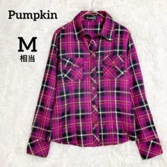 南瓜 格紋襯衫 絨面材質『M尺寸相當』 長袖 休閒