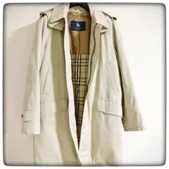 バーバリー　日本製　ノバチェック柄着脱ダウンライナー　着脱可能フード付きコート