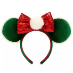 海外 ディズニー ディズニーランド クリスマス 限定 カチューシャ ミニー