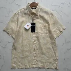 新品 Barassi MILANO総柄 リネン100％ 半袖シャツ サイズ48のサムネイル