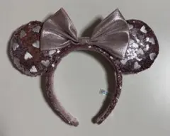 ディズニー ミニー カチューシャ ハート柄 ピンク スパンコール