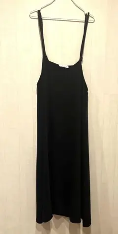 Samansa Mos2 ブラック キャミワンピース