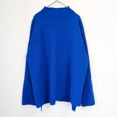 7-IDconcept モックネック 青 ニットF Blue フリーサイズのサムネイル