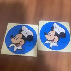 ミッキーマウス シェフ ステッカー 2枚セット