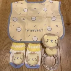 ベビー靴下 おもちゃ(ガラガラ)食事エプロン