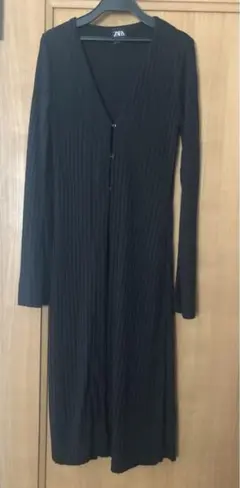 ZARA黒　ロングカーディガン
