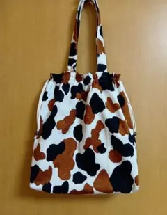 ハンドメイド＊肩掛け巾着バック 三毛猫
