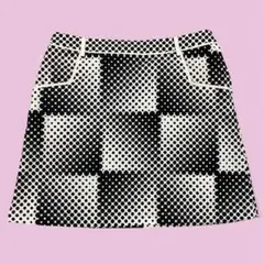 LANVIN SPORT ランバン スポール スカート 40 ホワイト ブラック