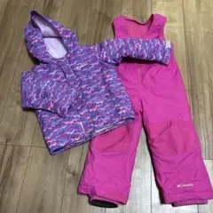 Columbia 子ども用スキーウェアセット　ピンク　100