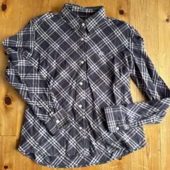 Burberry ロンドン　チェック柄 長袖シャツ　L レディース