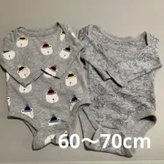 GAP ミッキー くま　長袖ロンパース　60〜70cm