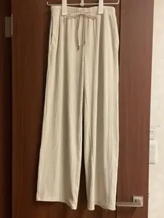 GU リブパンツ　レディース　M ホワイト