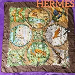 HERMES　エルメス　スカーフカレ90　LESQUATRESAISONS　四季