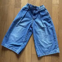 【GU】デニム ガウチョパンツ 120センチ