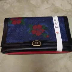 大島紬　和装　クラッチバック