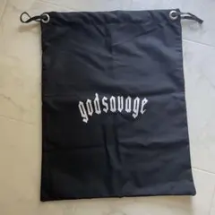godsavage 巾着袋 ブラックのサムネイル