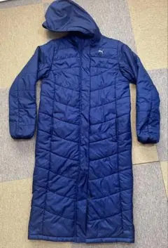 PUMA フード付きブルー中綿コート