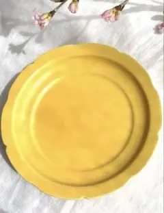 黄色のお皿/花型/デザート/果物/取り皿/昭和レトロ/5枚セット
